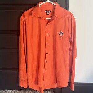 Antigua Men's Auburn Orange Button Down Shirt